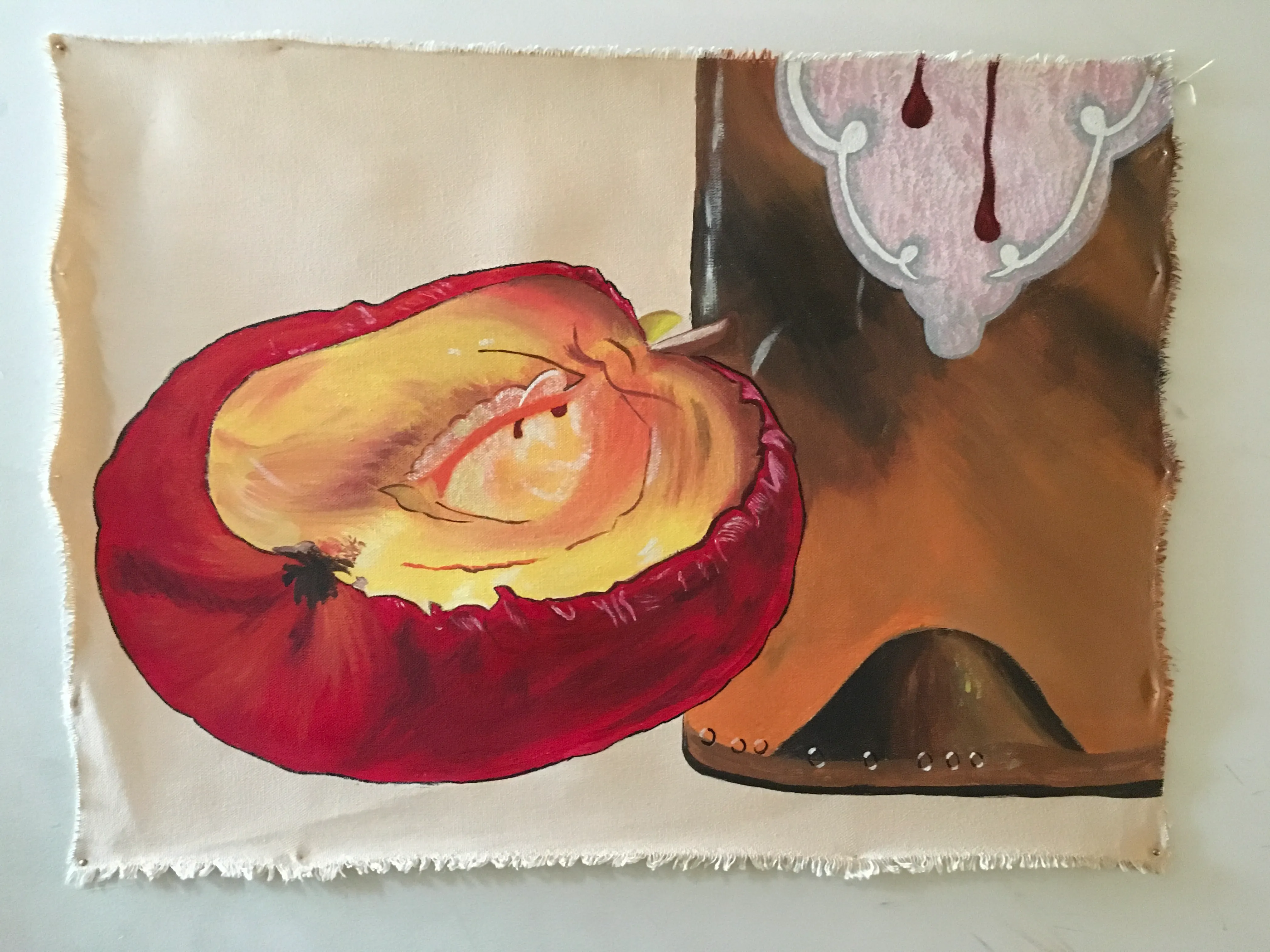 Série de peinture sur la singularité d'une pomme